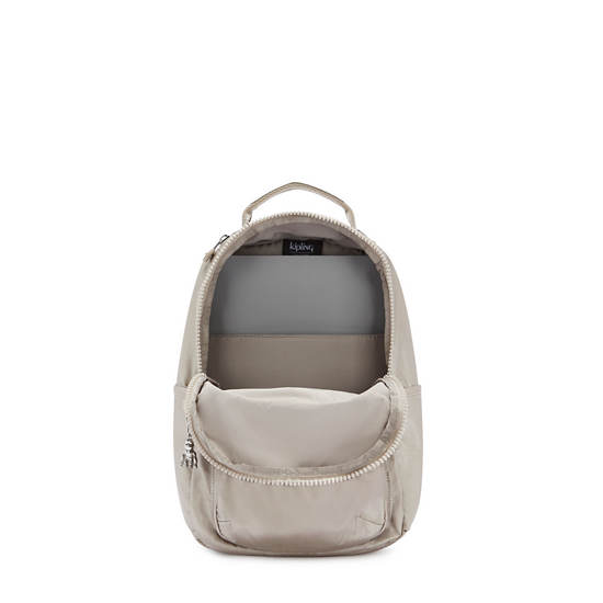 Kipling Seoul Small Metallic Tablet Rugzak Beige | België 1352BE